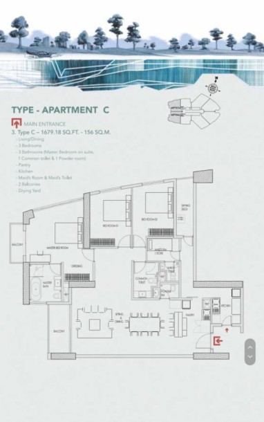 3 Bedroom apartment for sale at Capital Heights-  Rajagiriya-7